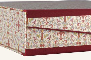 Box of Florentine paper, red, gold